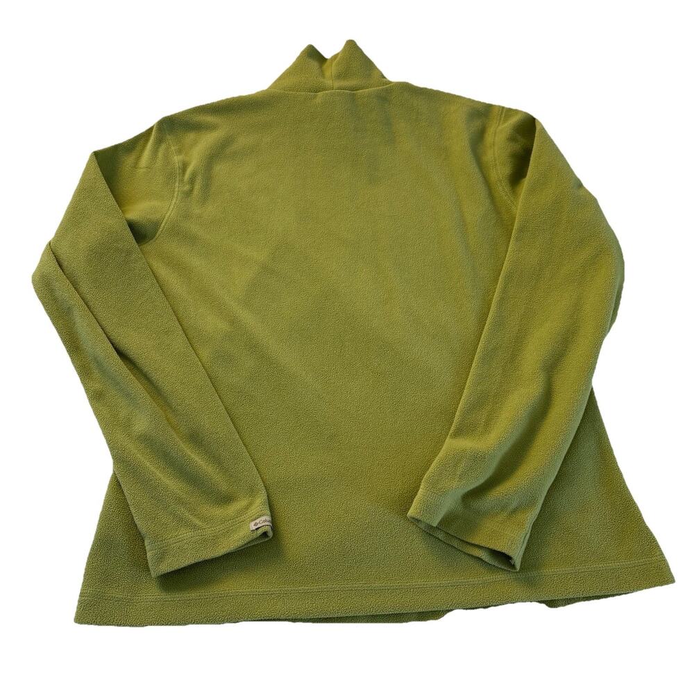 Columbia Women's Lime Green Pullover Fleece Turtleneck Size Medium Outdoor - Picture 8 of 13